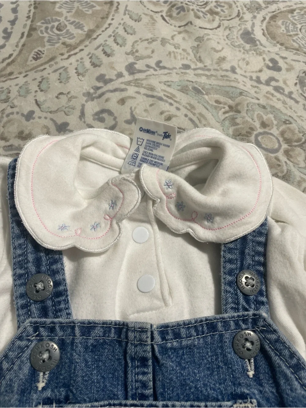 Vintage Oshkosh Overalls and Collared Shirt